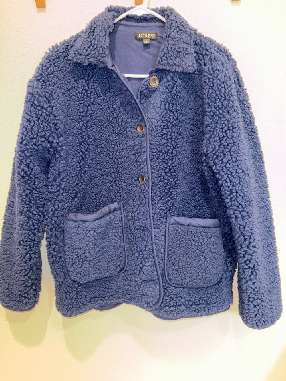 J.Crew Women's Blue Sherpa Jacket